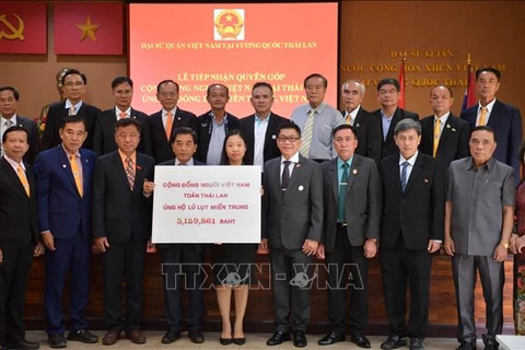 旅居泰国和德国越南人积极响应为中部灾区群众捐赠活动