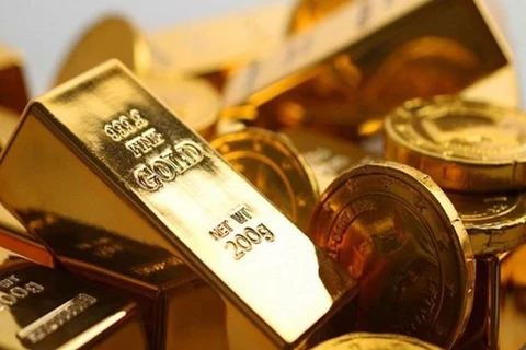 12日上午越南国内黄金价格每两下调13万越盾