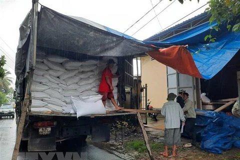 越南政府总理决定向中部受灾三省发放大米