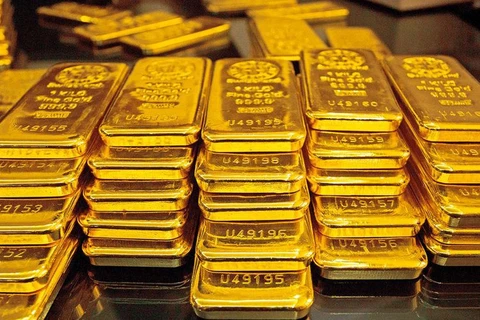 14日上午越南国内市场黄金价格保持在每两5500万越盾以上