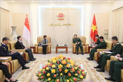 越南国防部长吴春历大将会见新加坡驻越大使