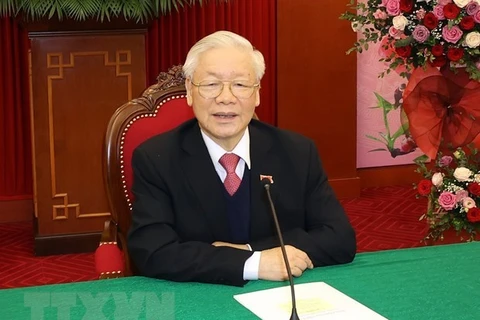 越共中央总书记、国家主席阮富仲与柬埔寨首相洪森通电话