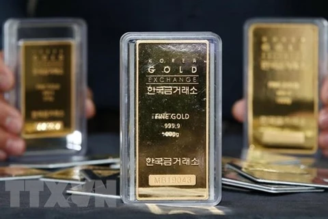 5日上午越南国内市场黄金价格每两下降10万越盾