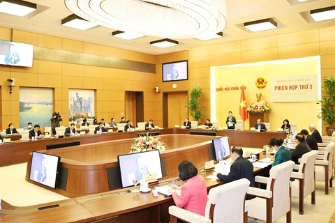 越南国家换届选举委员会第三次会议全景