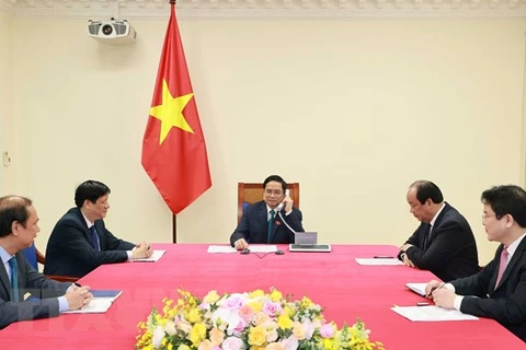 柬埔寨首相洪森与越南新任政府总理范明政通电话表示祝贺