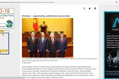 南非网报对越南党和国家新一届领导班子给予好评