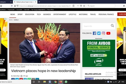 南非《比勒陀利亚新闻报》：越南人对新领导班子给予厚望