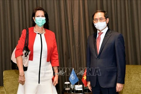 越南外交部部长裴青山会见联合国秘书长缅甸事务特使