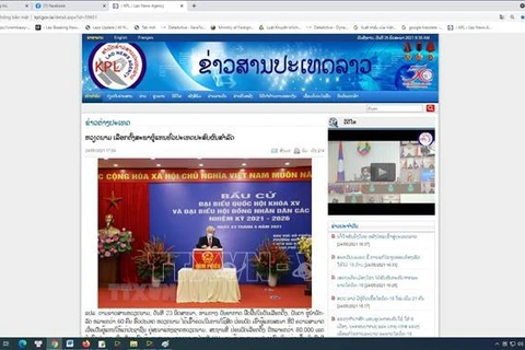 国会和人民议会换届选举：老挝媒体纷纷报道越南成功举行换届选举