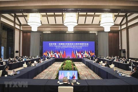 纪念东盟—中国建立对话关系30周年特别外长会共同主席声明 （全文）