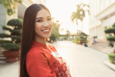 越南佳丽阮黄金缘将代表越南参加2021年环球小姐大赛
