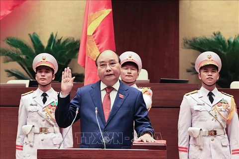 朝鲜领导人向国家主席阮春福致贺电 