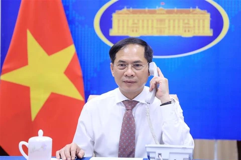 越南外交部长裴青山与塞尔维亚外交部长尼古拉·谢拉科维奇通电话