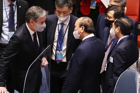 第76届联合国大会：国家主席阮春福会见各国领导