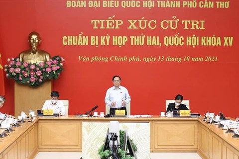 越南政府总理范明政接待芹苴市选民