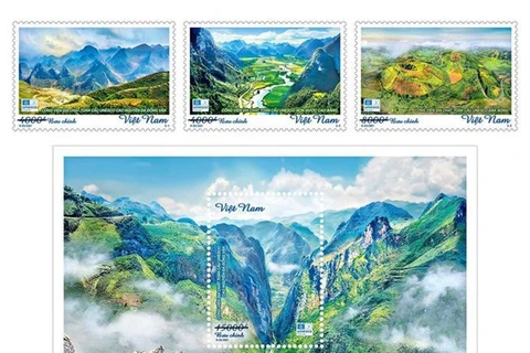介绍越南3处全球地质公园的邮票正式发行