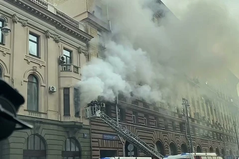 越南驻莫斯科商务处大楼发生火灾 幸无人员伤亡