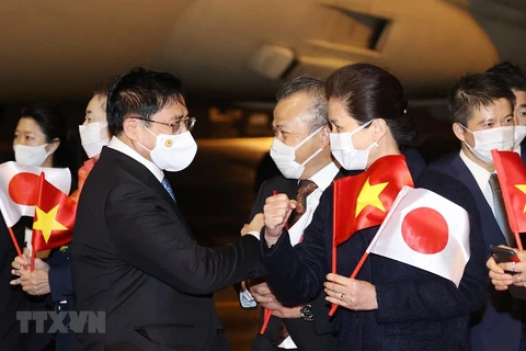 越南政府总理范明政抵达东京 开始对日本进行正式访问