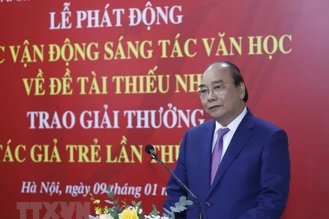 越南国家主席阮春福：文学要发挥激发青少年儿童分发图强精神的作用
