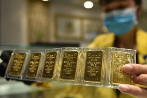 4月4日上午越南国内黄金价格每两下降10万越盾