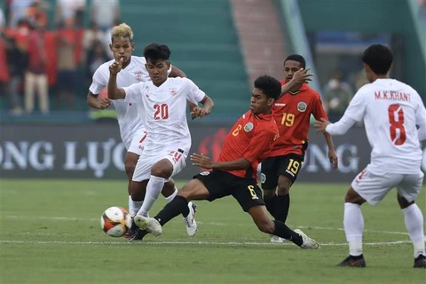 第31届东运会男足比赛：缅甸U23队3:2战胜东帝汶U23队