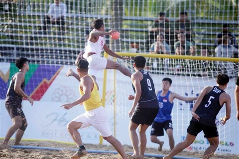 第31届东运会：越南男子沙滩手球队四连胜 暂居积分榜榜首