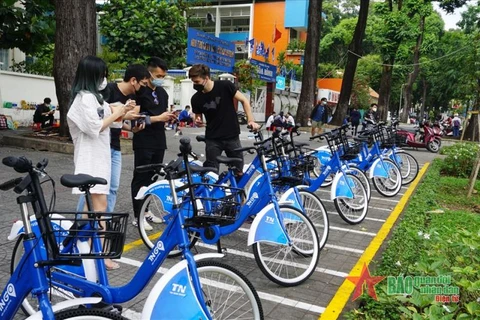 首都河内将布置200个共享单车服务站