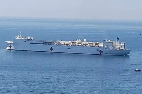 美国海军医院船抵达越南 参加太平洋伙伴关系计划