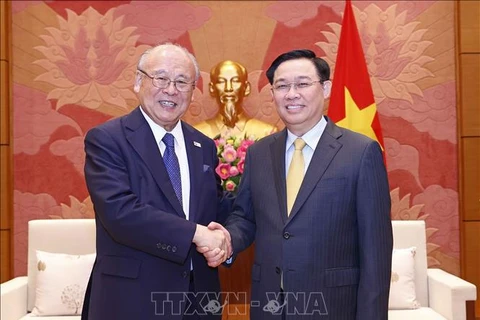越南国会主席王廷惠会见日越议员友好联盟特别顾问武部勤