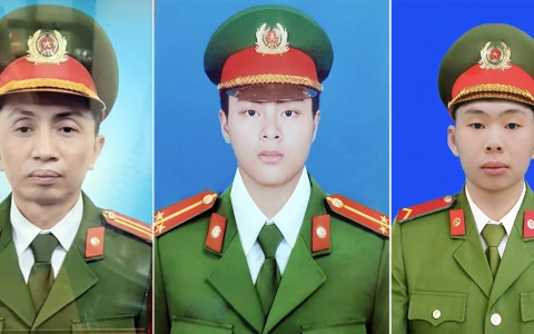 越南公安部长决定为三名因公殉职的消防员晋升警衔