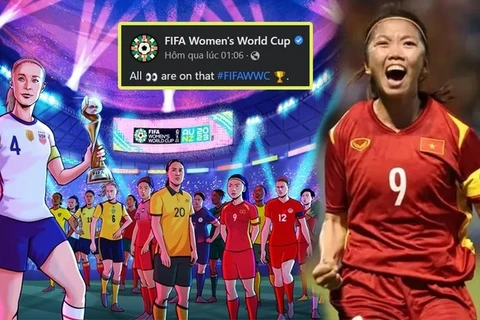 越南女足队长黄茹荣幸出现在国际足联2023年女足世界杯宣传海报上