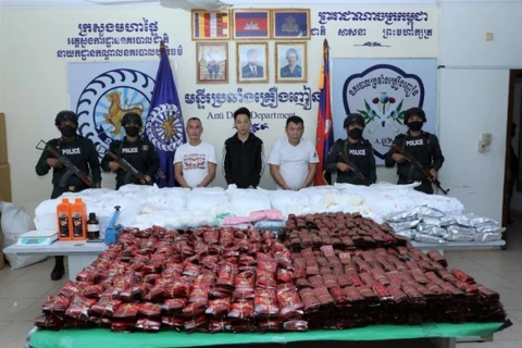 2022 年前 7月柬埔寨共逮捕9100多名毒品相关嫌疑人