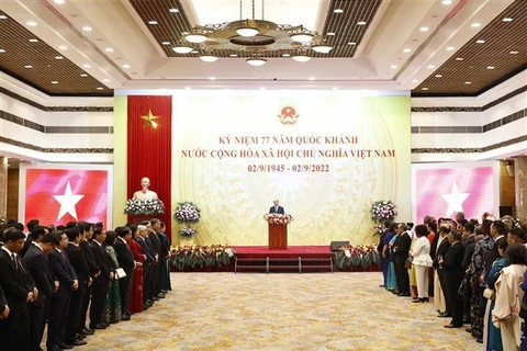 越南社会主义共和国国庆77周年招待会在河内举行