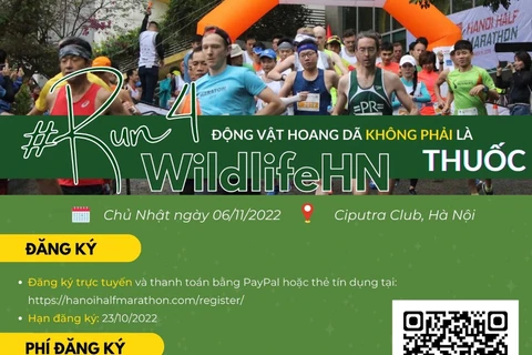 年度越南野生动物保护跑步比赛将于11月6日开赛