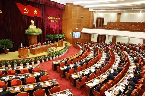 越共第十三届中央委员会第六次全体会议在河内隆重开幕