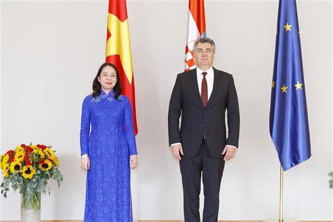 越南国家副主席武氏映春会见克罗地亚总统佐兰·米拉诺维奇