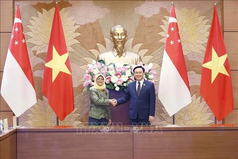 越南国会主席王廷惠会见新加坡总统雅各布