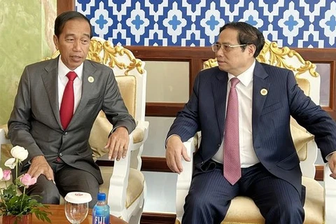 东盟峰会：政府总理范明政会见印尼总统佐科·维多多