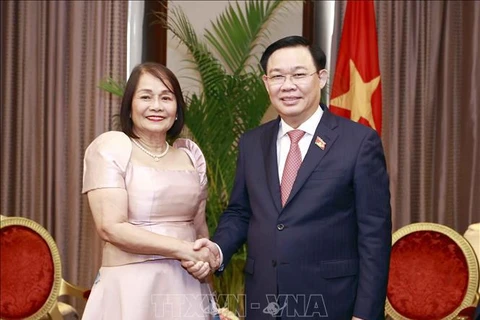 国会主席王廷惠会见菲律宾东达沃省省长克拉松·马兰雅恩