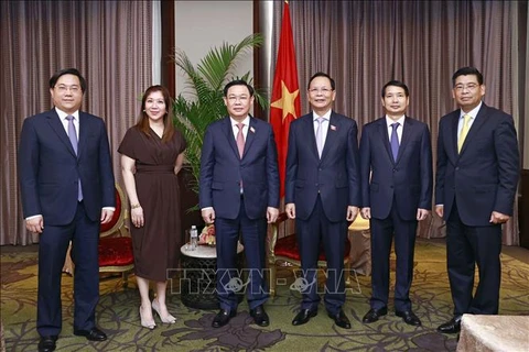 越南国会主席王廷惠会见菲律宾各大公司和集团领导