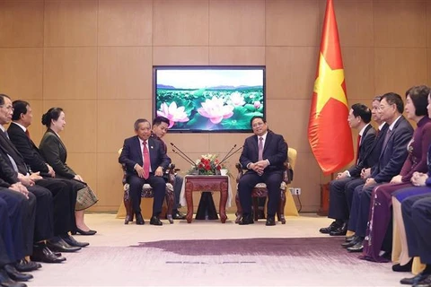 越南政府总理范明政会见老越友好协会主席