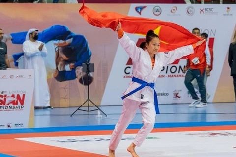 越南柔道队在亚洲柔道锦标赛中斩获辆枚金牌