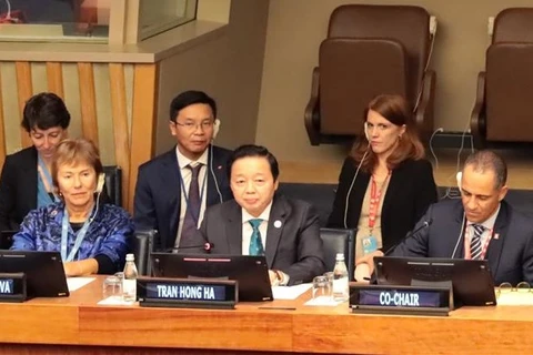 联合国水事会议：越南政府副总理陈红河出席水源与合作对话会并发言