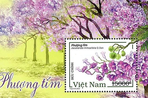 越南邮政总公司将于本月底发行题为“蓝花楹”邮票