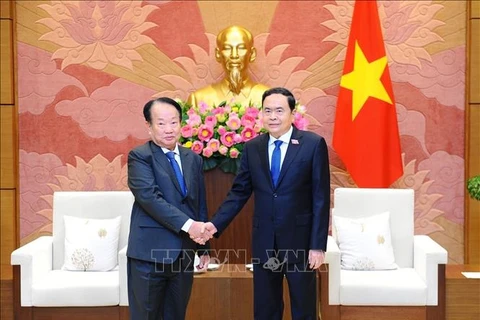 越南国会常务副主席陈青敏会见柬埔寨参议院秘书长