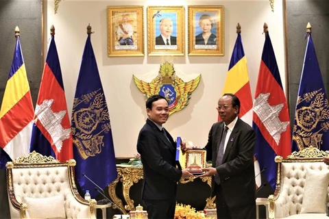 第32届东运会：越南政府副总理陈流光会见柬埔寨副首相兼国防部长迪班