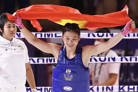 第32届东南亚运动会：越南队在女子100米跨栏比赛独领风骚 高棉拳队再夺一金牌 