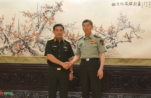 潘文江部长会见中国国防部长