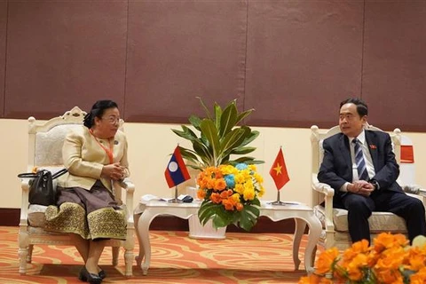越南国会常务副主席陈青敏会见老挝国会副主席顺通·赛雅佳