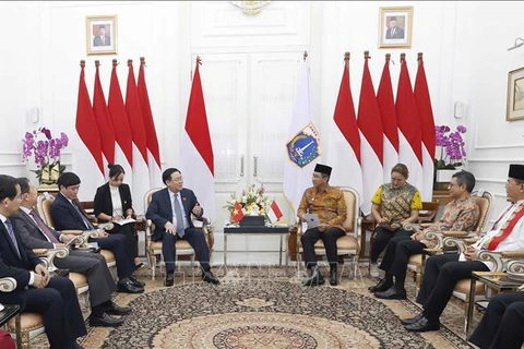 越南国会主席王廷惠会见印尼大雅加达首都特区省长赫鲁·布迪哈托诺